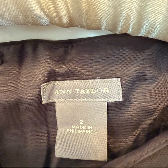 Ann Taylor Brown Midi Sleeveless Dress size 2 - Picture 5 of 5